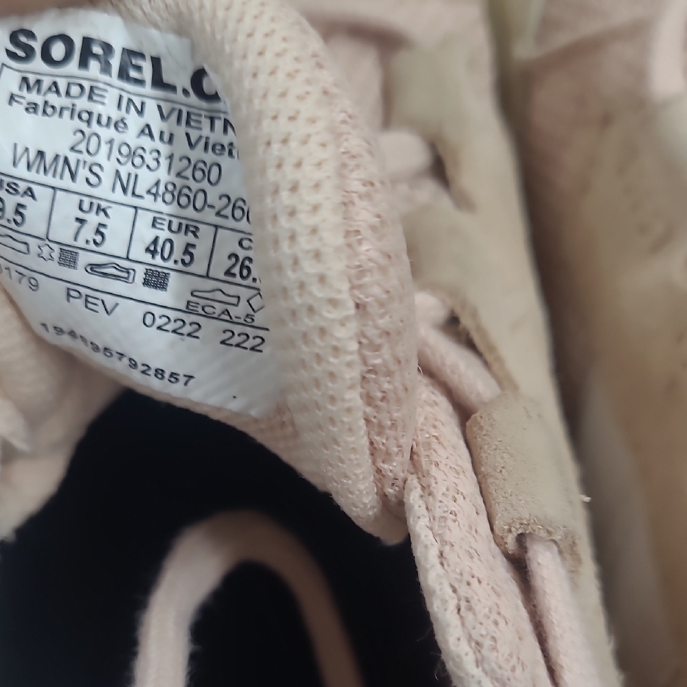 Sorel Women's Pink/Tan Sneakers Size 9.5 - Picture 8 of 9